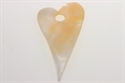 Perlemor hjerte 60 x 30 mm Hvidrosa