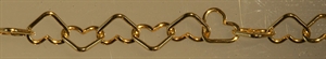 Hjertekæde   , Sølv (925) Forgyldt, 0,6 mm tråd